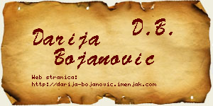 Darija Bojanović vizit kartica